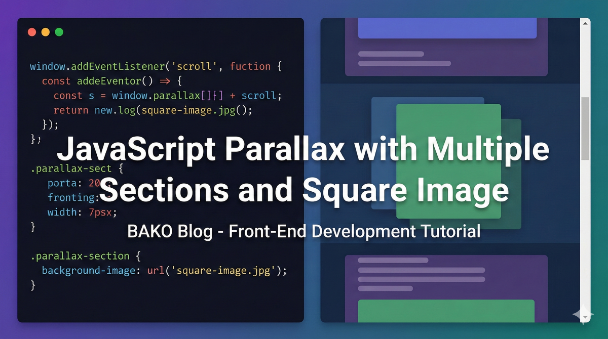 JavaScript Parallax with Multiple Sections and Square Image